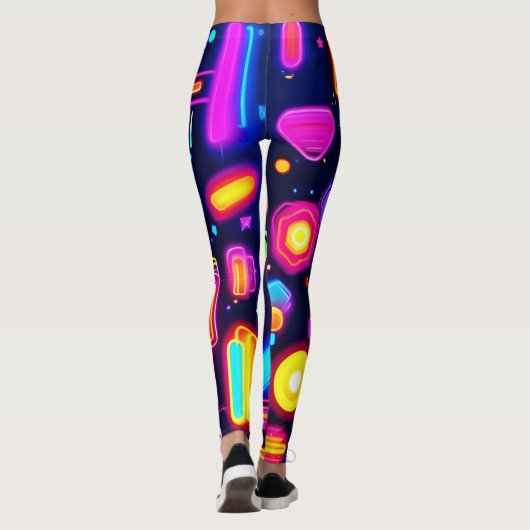 Neon Dreamscape Symphony Leggings (Rückseite)