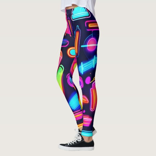 Neon Dreamscape Symphony Leggings (Links)