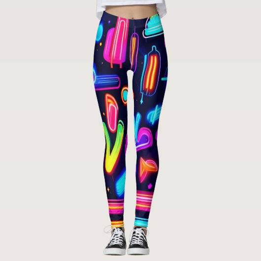 Neon Dreamscape Symphony Leggings (Vorderseite)