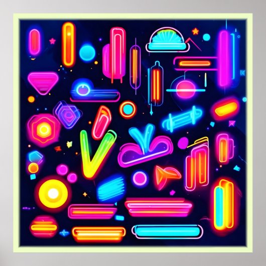 Neon Dreamscape Symphony Poster (Vorne)