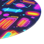 Neon Dreamscape Symphony Schneidebrett (Ecke)