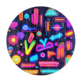 Neon Dreamscape Symphony Schneidebrett