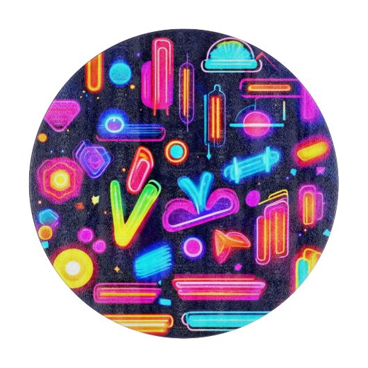 Neon Dreamscape Symphony Schneidebrett (Vorderseite)