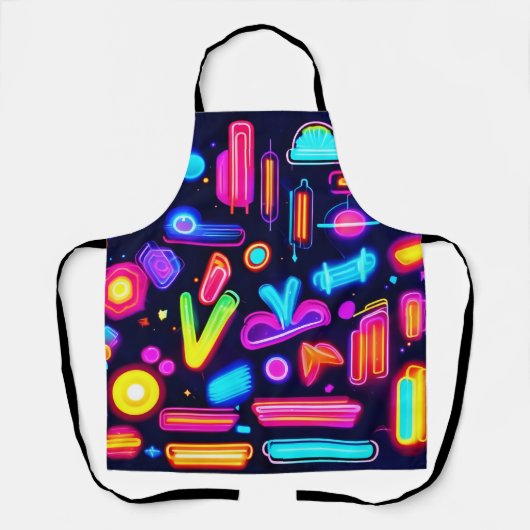 Neon Dreamscape Symphony Schürze (Vorderseite)