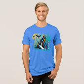 Neon Dreamscape - T - Shirt der digitalen Kunst (Vorderseite voll)