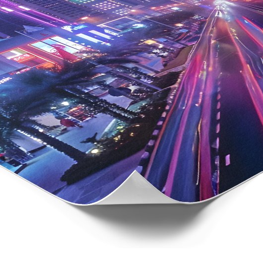 Neon Drenched Dubai Poster (Ecke)