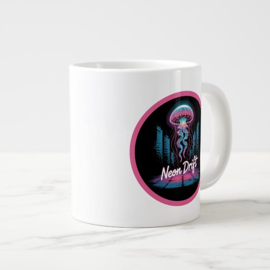 NEON DRIFT Jellyfish Jumbo-Tasse (Vorderseite Rechts)