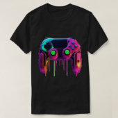 Neon Drip Game Controller T-Shirt (Design vorne)