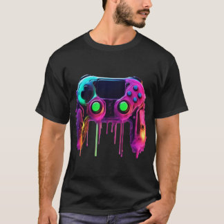 Neon-Drip-Spielcontroller-T-Shirt T-Shirt