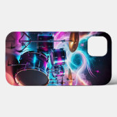 Neon Drums Music Lover Case-Mate iPhone Hülle (Rückseite (Horizontal))