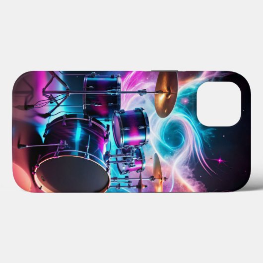 Neon Drums Music Lover Case-Mate iPhone Hülle (Rückseite (Horizontal))