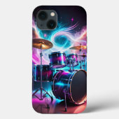 Neon Drums Music Lover Case-Mate iPhone Hülle (Rückseite)