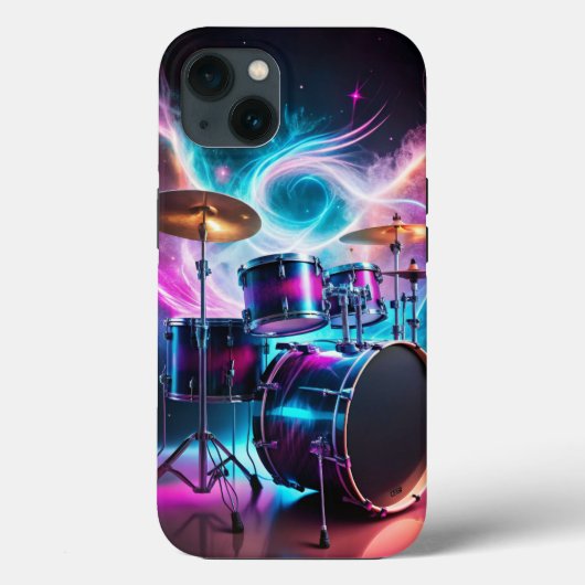 Neon Drums Music Lover Case-Mate iPhone Hülle (Rückseite)