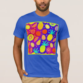 Neon Dynamic Fruchtmuster Art T-Shirt