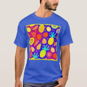 Neon Dynamic Fruchtmuster Art T-Shirt (Vorderseite)
