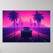 Neon Dynamik: Antrieb in Synthwave Dimension Poster (Vorne)