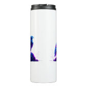 Neon Eagle on Glowing Rock – Cyberpunk Style Thermosbecher (Rückseite)