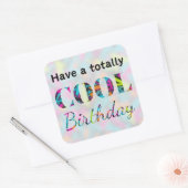 Neon Effect Graffiti Moderner, völlig Cooler Gebur Quadratischer Aufkleber (Umschlag)