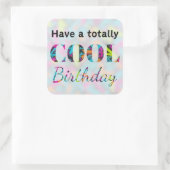 Neon Effect Graffiti Moderner, völlig Cooler Gebur Quadratischer Aufkleber (Tasche)