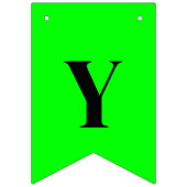 Neon Electric Green Color | Benutzerdefiniert Wimpelkette (Zweite Fahne)