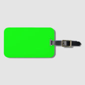 Neon Electric Green Solid Color | Classic Gepäckanhänger (Vorderseite (Horizontal))