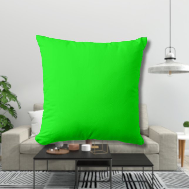 Neon Electric Green Solid Color | Classic Kissen (Von Creator hochgeladen)