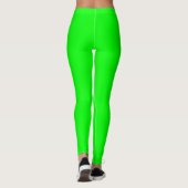Neon Electric Green Solid Color | Classic Leggings (Rückseite)