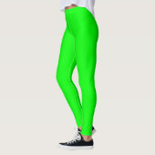 Neon Electric Green Solid Color | Classic Leggings (Links)