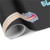 Neon Electric Guitar Retro 80s Rock Music Geschenkpapier (Rolleneckpunkt)