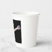 Neon Electric Guitar Retro 80s Rock Music Pappbecher (Links)