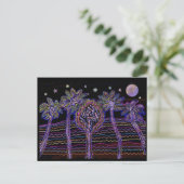 Neon Electric Nights Postkarte (Stehend Vorderseite)