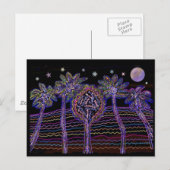 Neon Electric Nights Postkarte (Vorne/Hinten)