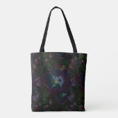 Neon Electric Rose Blumengarten Abstrakt Tote Beut Tasche (Rückseite)