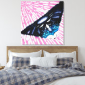" Neon Electro Tron Gaia Girl " Leinwanddruck (Insitu (Schlafzimmer))
