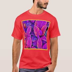 Neon Elegance Vivid Leaf Radiance T-Shirt