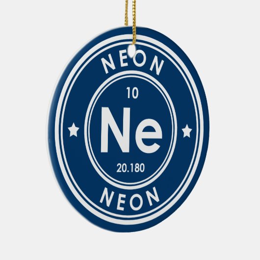 Neon Element Blue Keramik Ornament (Rechts)