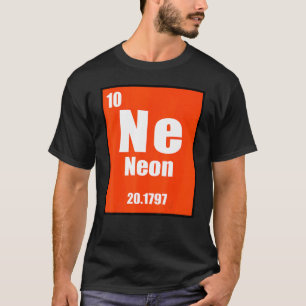 Neon-Element der Chemie-Periodensystems für S T-Shirt