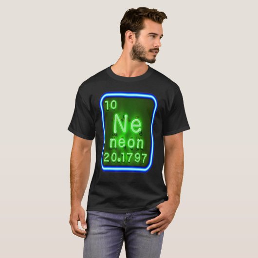 Neon Element of the Chemistry Periodic Table for S T-Shirt (Vorne ganz)