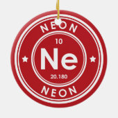 Neon Element Red Keramik Ornament (Hinten)