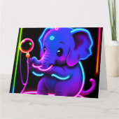 Neon Elephant Karte (Vorderseite)