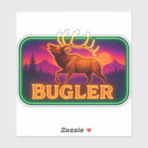 Neon Elk Sticker