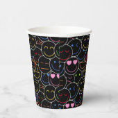 Neon Emoticons Party Paper Cups Pappbecher (Rechts)