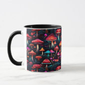 Neon Enchanted Mushroom Forest Mug Tasse (Links)