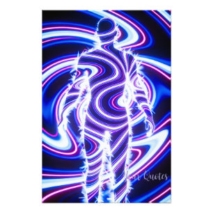 Neon-Energie-Menschensilhouette Fotodruck