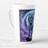 Neon Energy Tiger Latte Tasse Design. (Linke Ecke)