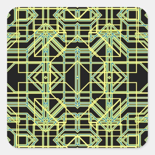 Neon Eon 8 Quadratischer Aufkleber (Vorderseite)