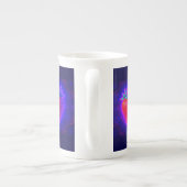 Neon-Erdbeere lebendige Optik Bone China Tasse (Rückseite)