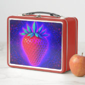 Neon-Erdbeere lebendiger Blick Lunchbox (Beispiel)