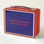 Neon-Erdbeere lebendiger Blick Lunchbox (Rückseite)