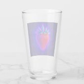 Neon-Erdbeere lebendiger Glas-Look Glas (Rückseite)